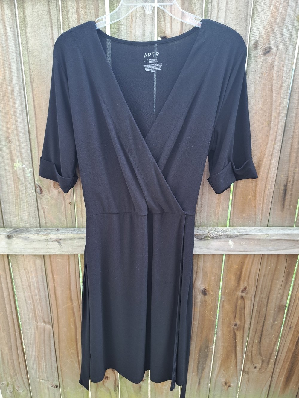 Apt. 9 Black Midi Wrap Dress